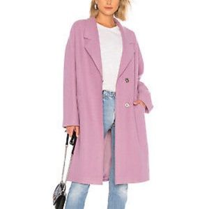 Kendall + Kylie lilac midi coat xs